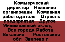 Коммерческий директор › Название организации ­ Компания-работодатель › Отрасль предприятия ­ Другое › Минимальный оклад ­ 1 - Все города Работа » Вакансии   . Ростовская обл.,Зверево г.